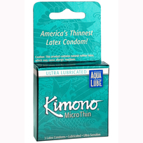 Kimono Microthin w/ Aqua Lube 3PK