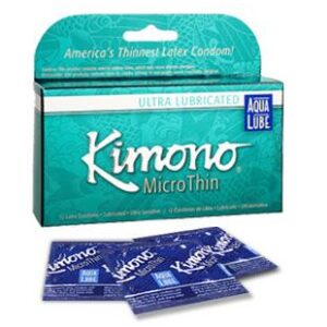 Kimono Microthin W/aqua Lube 12PK